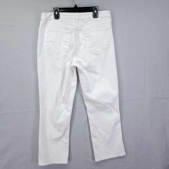 L’Agence Straight Leg Jeans 30 High Rise Baggie Cropped 24" White - Picture 2 of 12